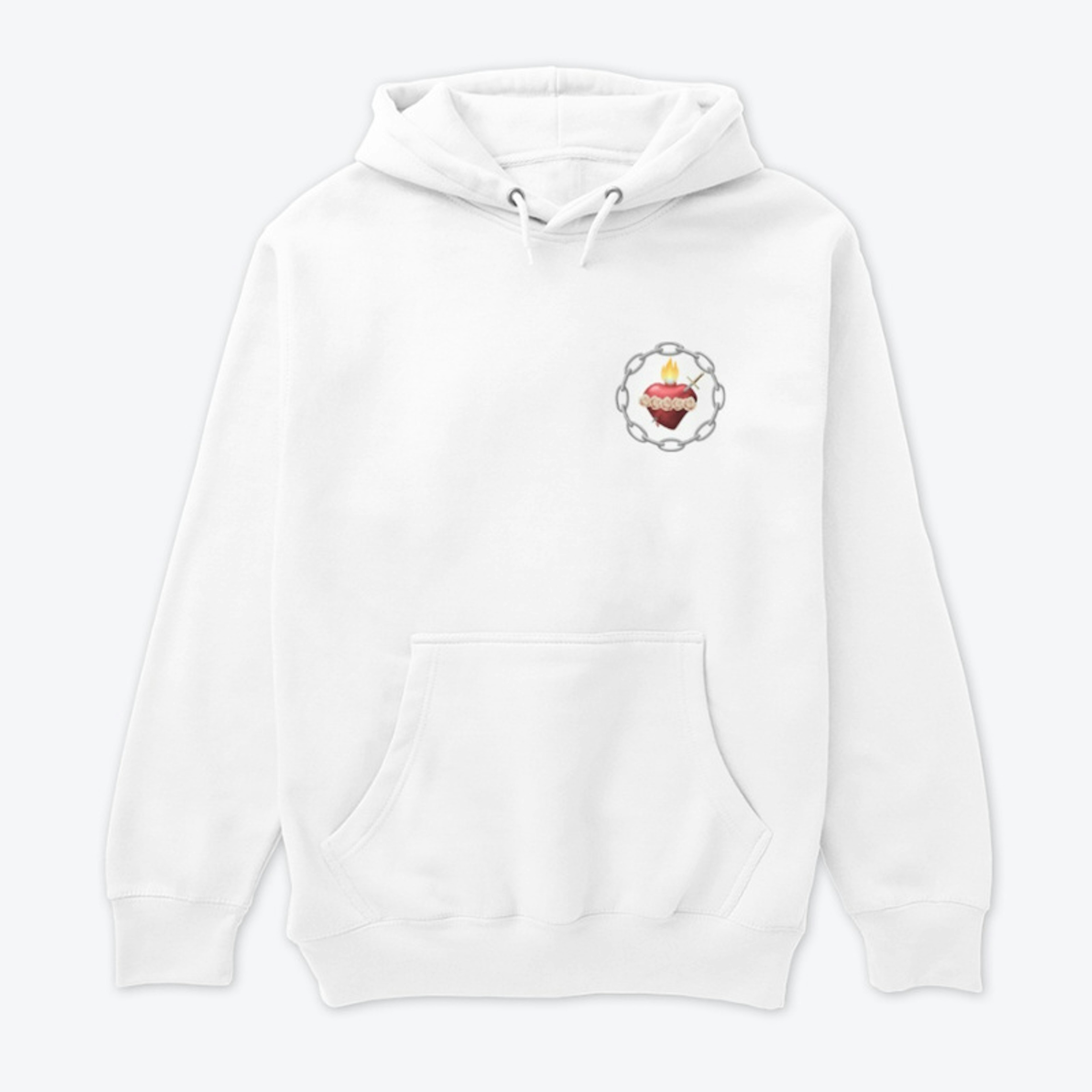 White Hoodie with Emblem
